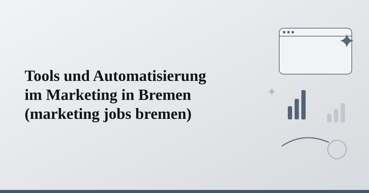 Editorial illustration for the section on tools und automatisierung im marketing in bremen