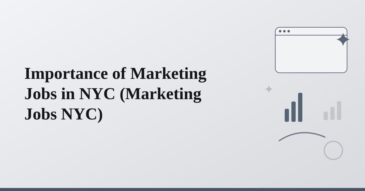 Editorial illustration for the section on importance of marketing jobs in nyc