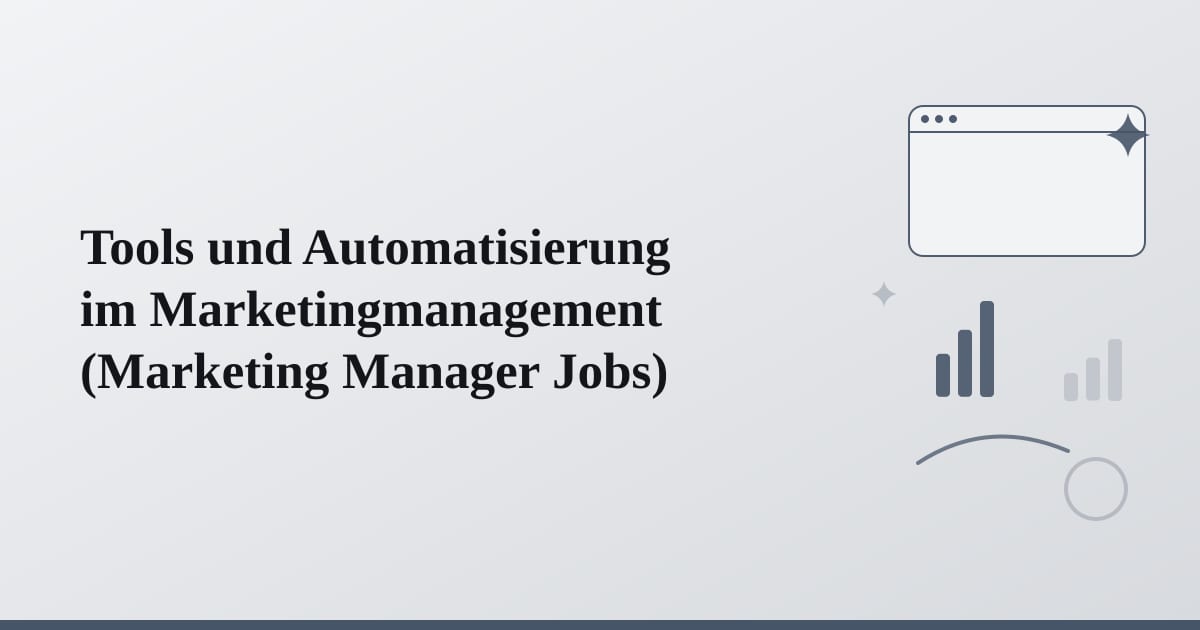 Editorial illustration for the section on tools und automatisierung im marketingmanagement