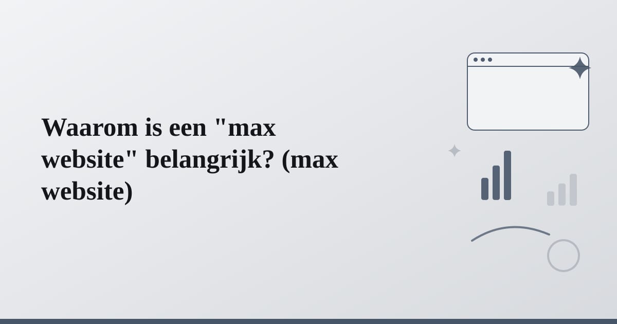 Editorial illustration for the section on waarom is een max website belangrijk