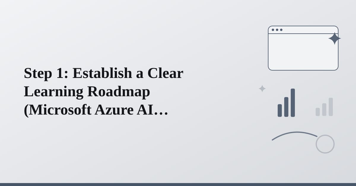 Editorial illustration for the section on step 1: establish a clear learning roadmap