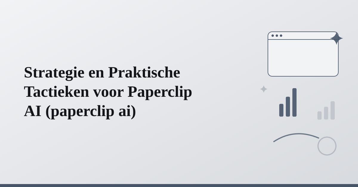 Editorial illustration for the section on strategie en praktische tactieken voor paperclip ai