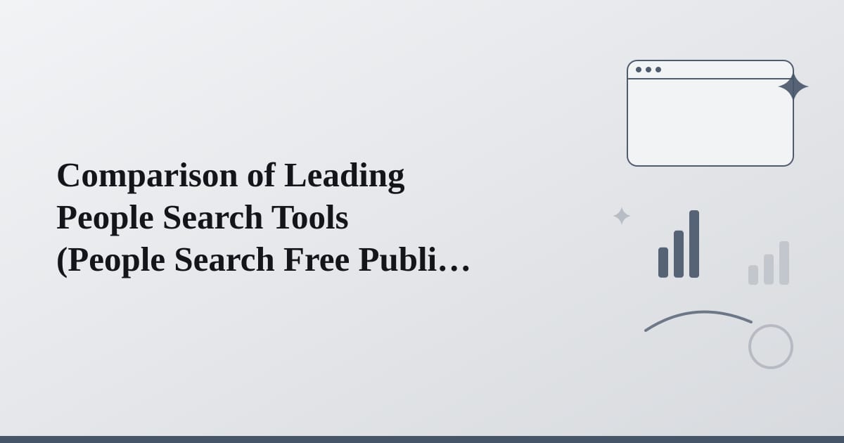 Editorial illustration for the section on comparison of leading people search tools