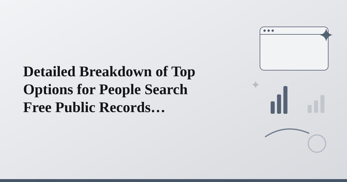 Editorial illustration for the section on detailed breakdown of top options for people search free public