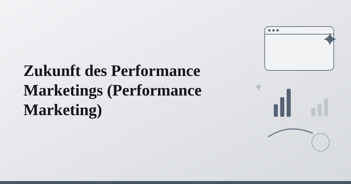 Editorial illustration for the section on zukunft des performance marketings
