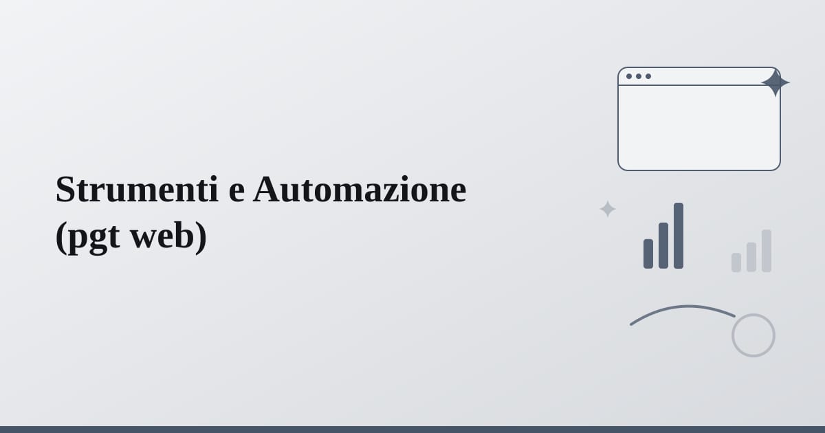 Editorial illustration for the section on strumenti e automazione