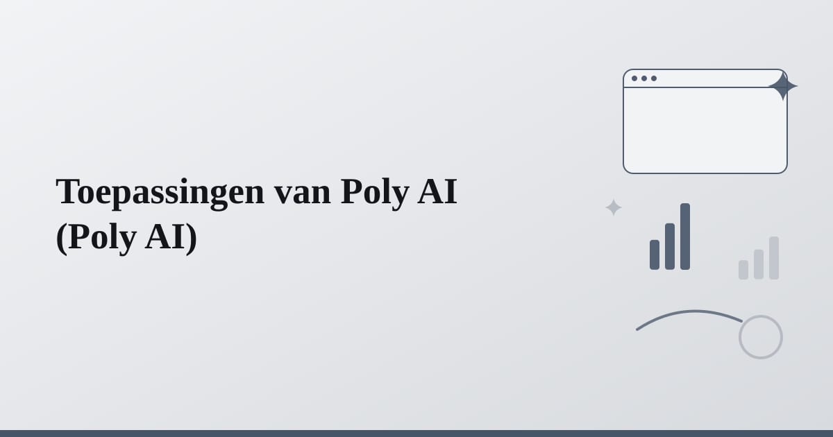 Editorial illustration for the section on toepassingen van poly ai