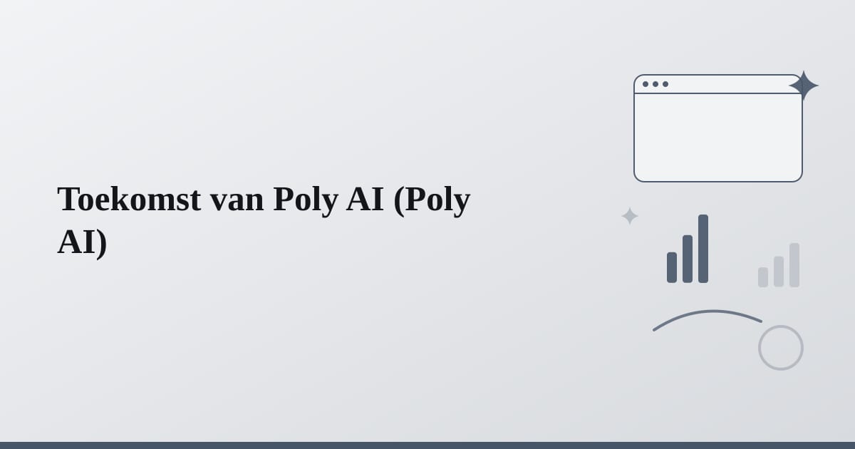 Editorial illustration for the section on toekomst van poly ai