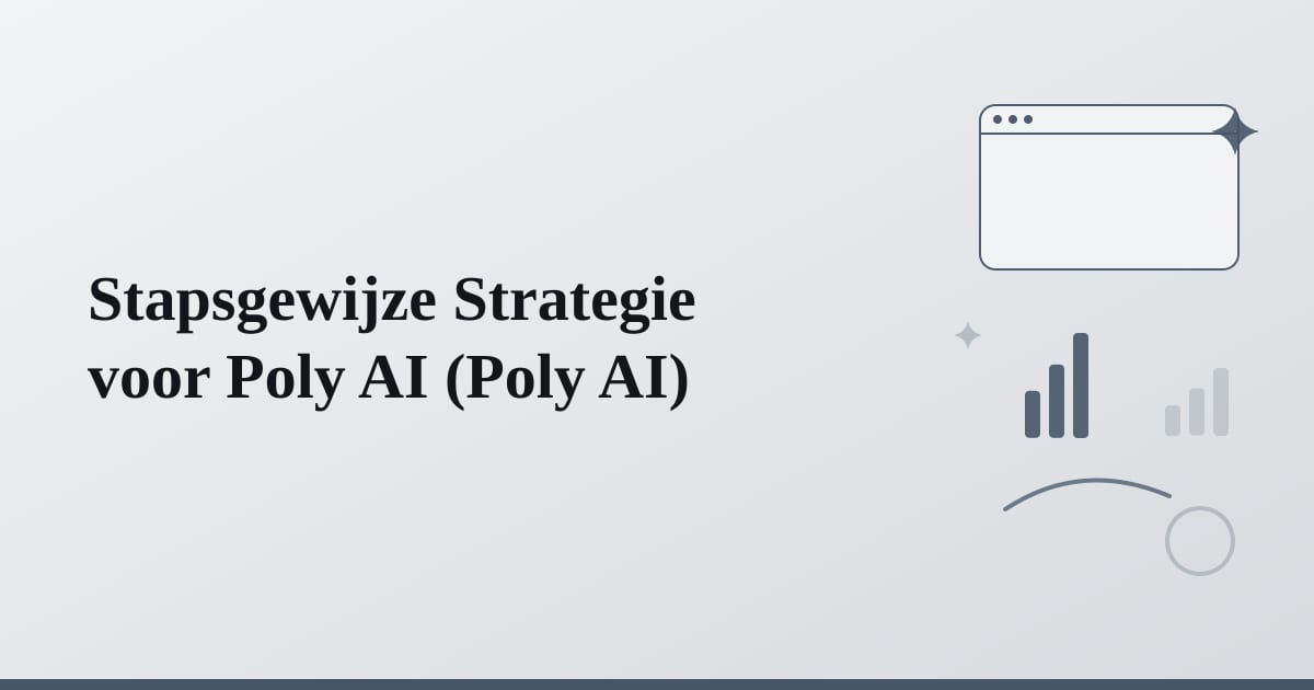 Editorial illustration for the section on stapsgewijze strategie voor poly ai