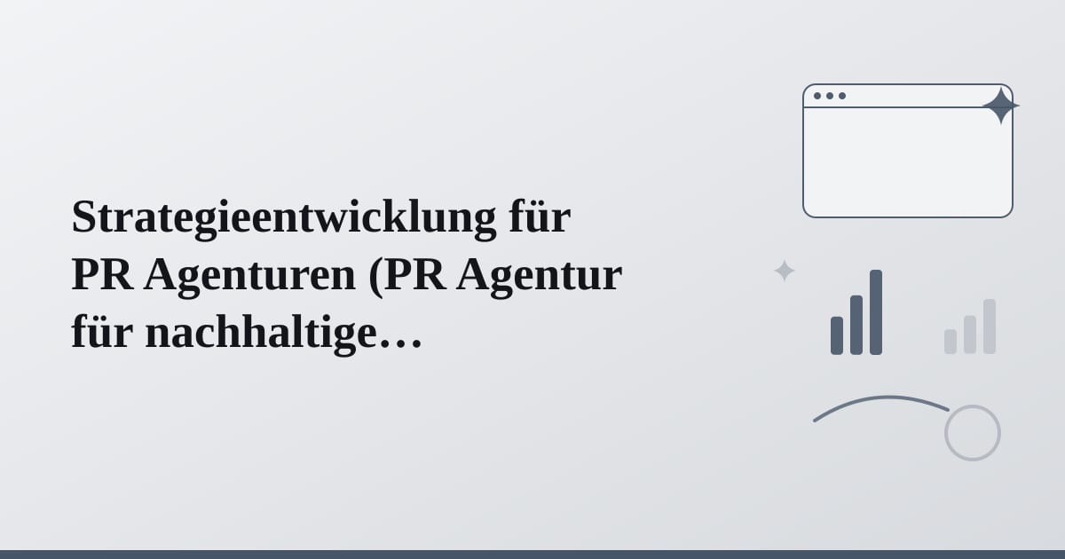 Editorial illustration for the section on strategieentwicklung für pr agenturen