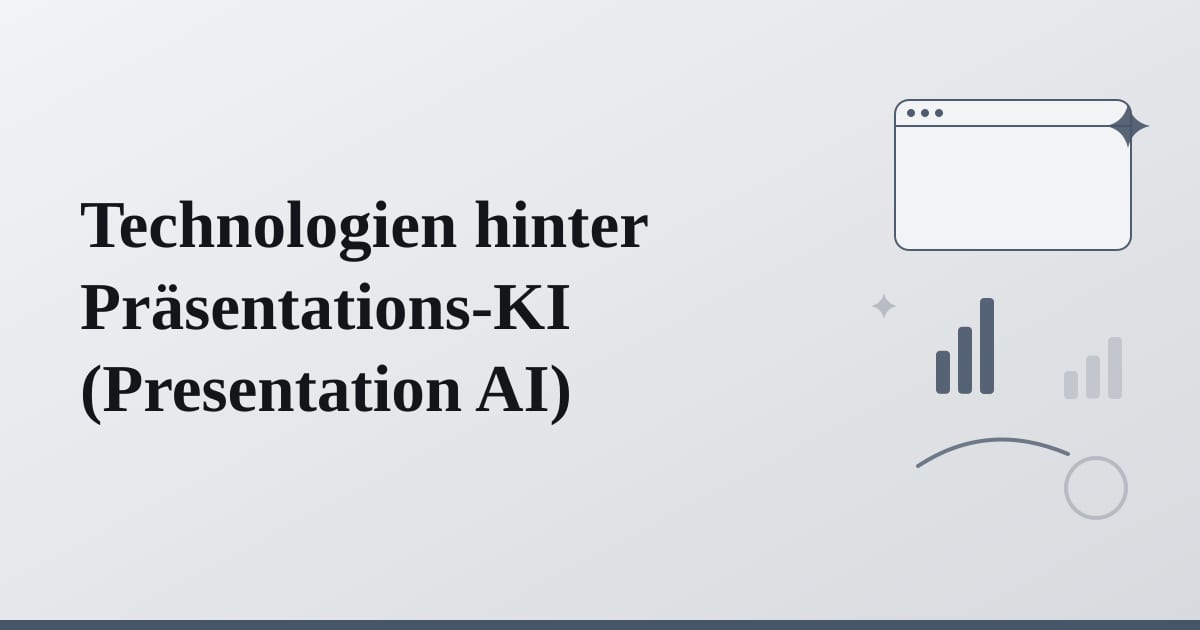 Editorial illustration for the section on technologien hinter präsentations-ki