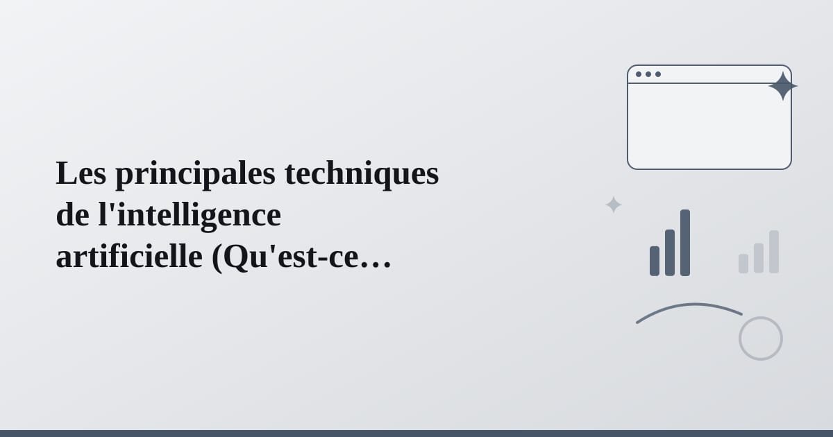 Editorial illustration for the section on les principales techniques de l'intelligence artificielle