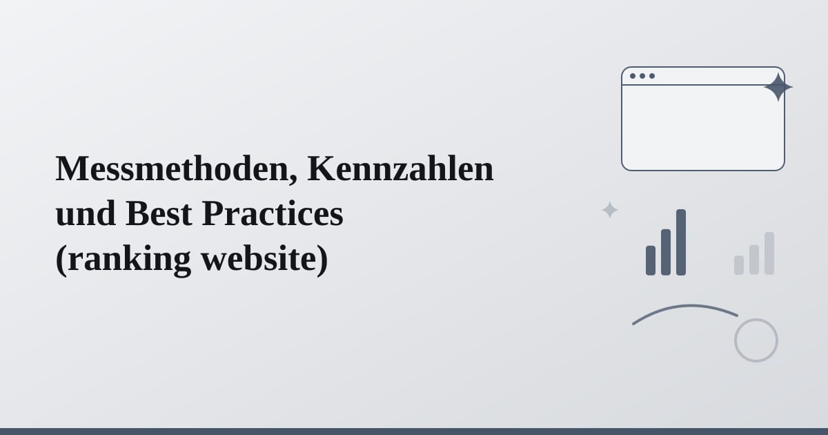 Editorial illustration for the section on messmethoden, kennzahlen und best practices