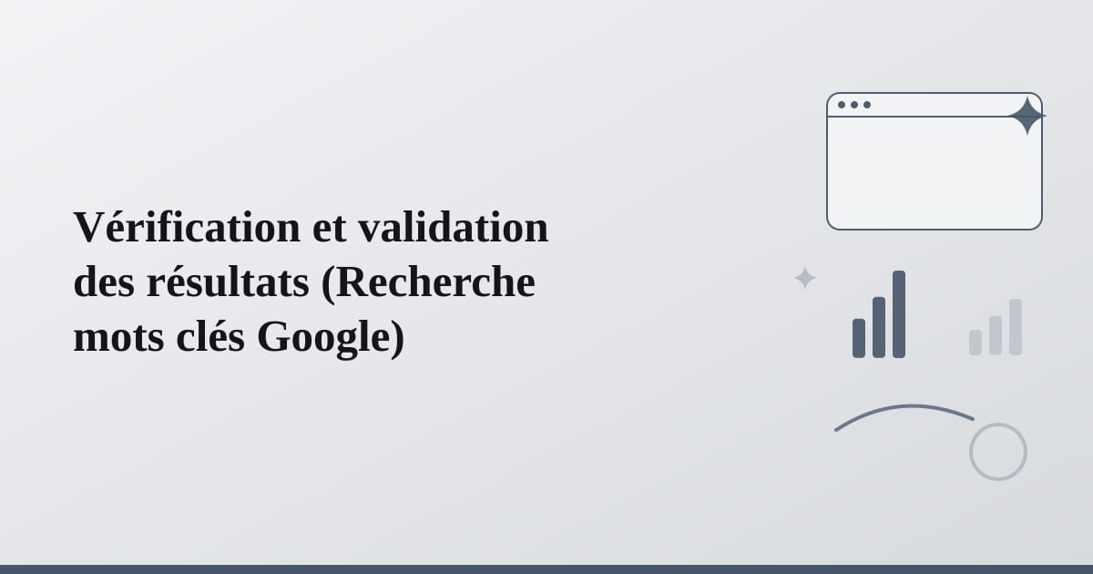 Editorial illustration for the section on vérification et validation des résultats