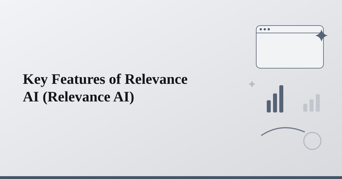 Editorial illustration for the section on key features of relevance ai