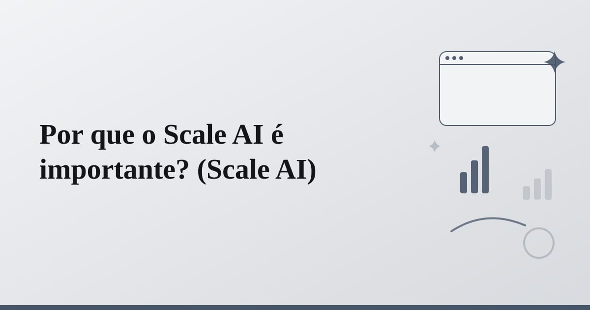 Editorial illustration for the section on por que o scale ai é importante