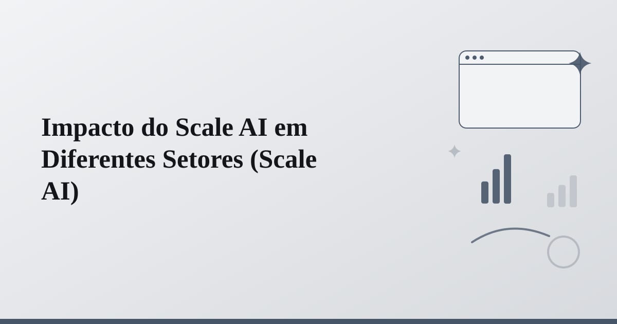 Editorial illustration for the section on impacto do scale ai em diferentes setores