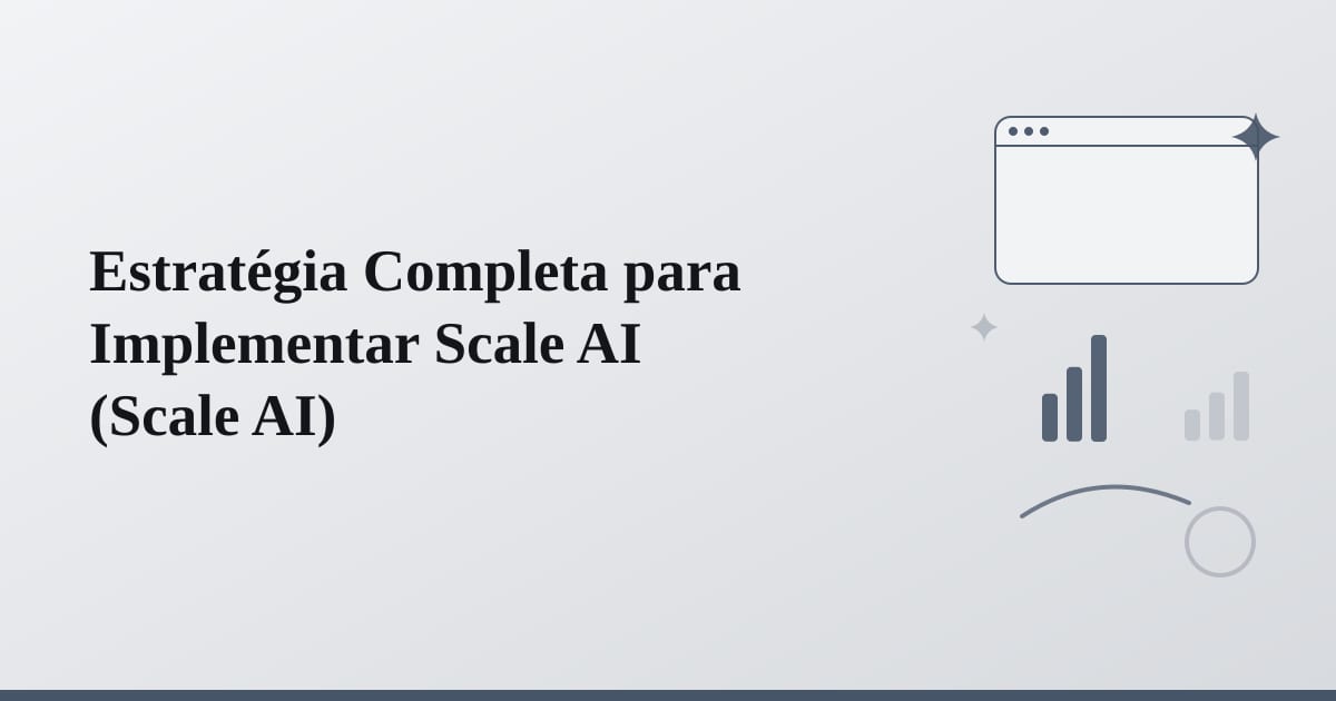 Editorial illustration for the section on estratégia completa para implementar scale ai