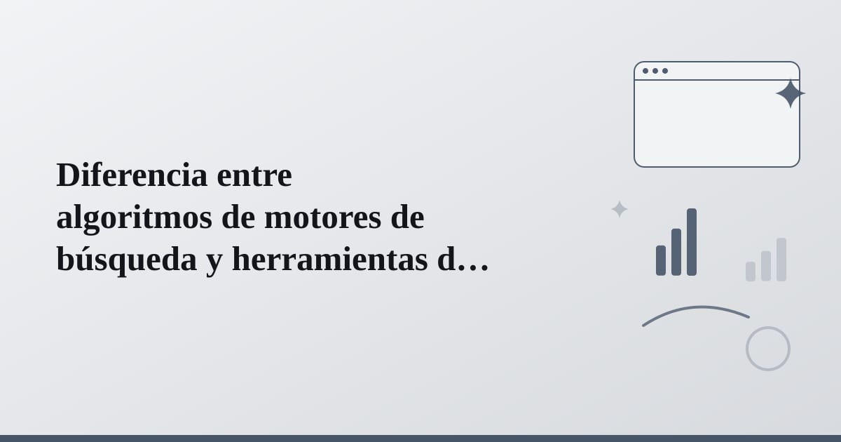 Dos caminos divergentes simbolizan la distinción entre algoritmos de búsqueda y herramientas de aprendizaje automático.