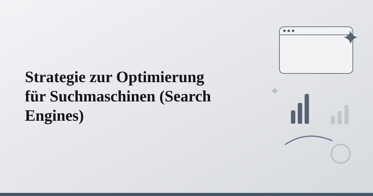 Editorial illustration for the section on strategie zur optimierung für suchmaschinen