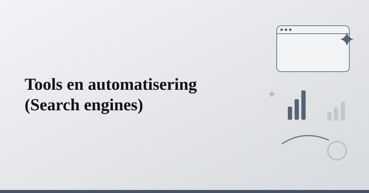 Editorial illustration for the section on tools en automatisering