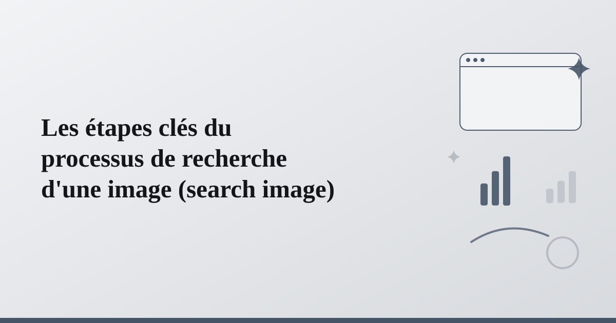 Editorial illustration for the section on les étapes clés du processus de recherche d'une image