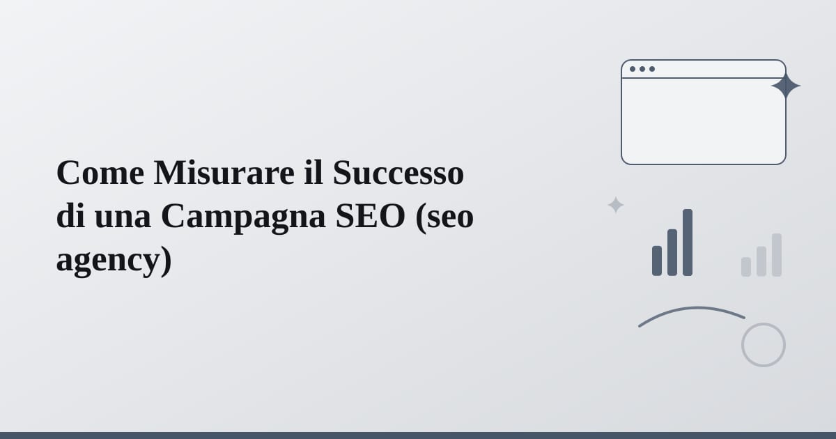 Editorial illustration for the section on come misurare il successo di una campagna seo