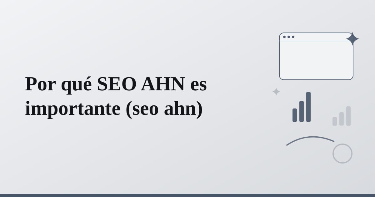 Editorial illustration for the section on por qué seo ahn es importante