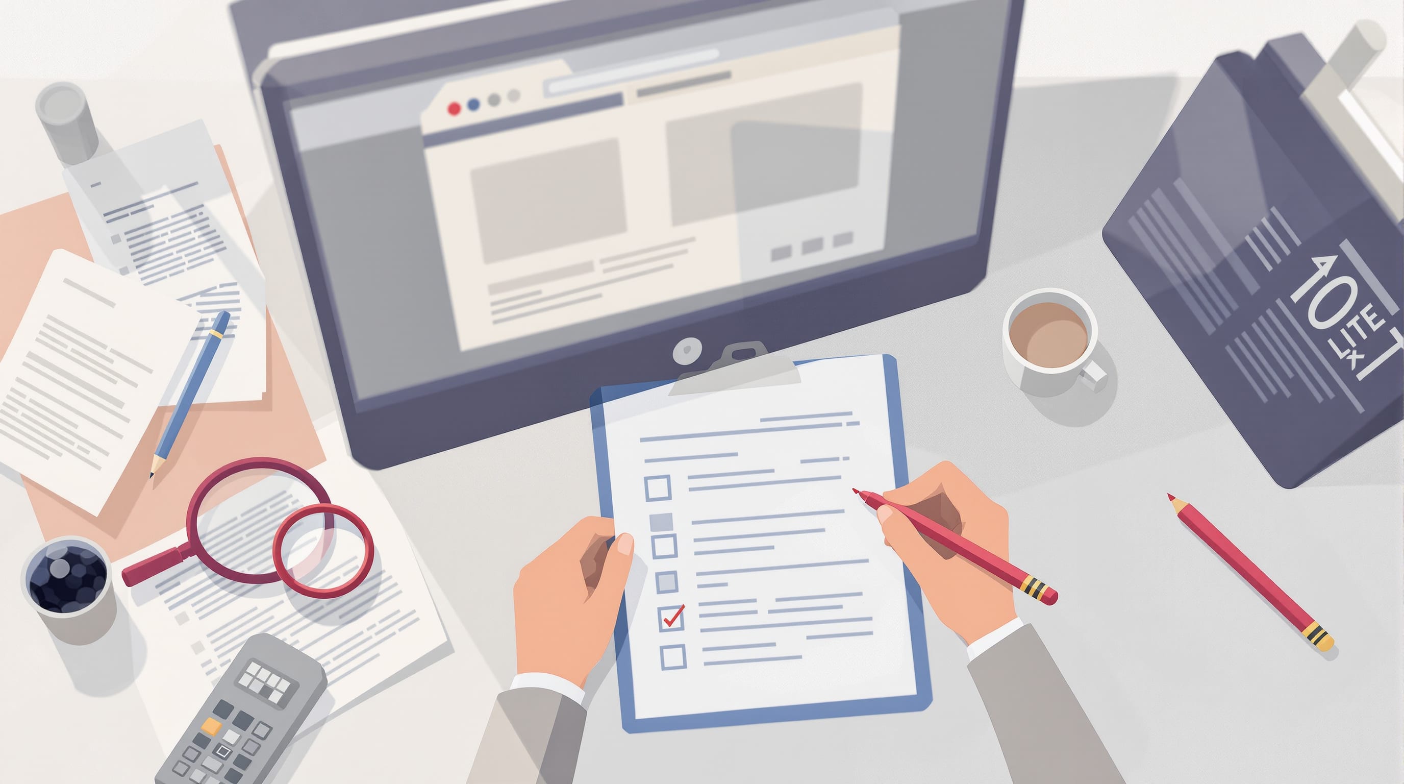 Editorial illustration for the section on những vấn đề phổ biến được phát hiện trong seo