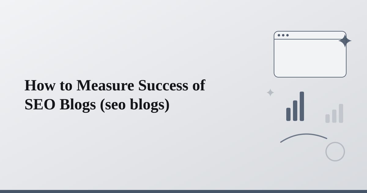 Editorial illustration for the section on how to measure success of seo blogs