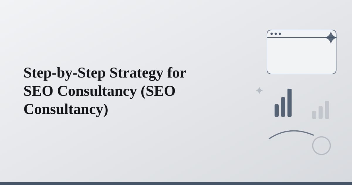 Editorial illustration for the section on step-by-step strategy for seo consultancy