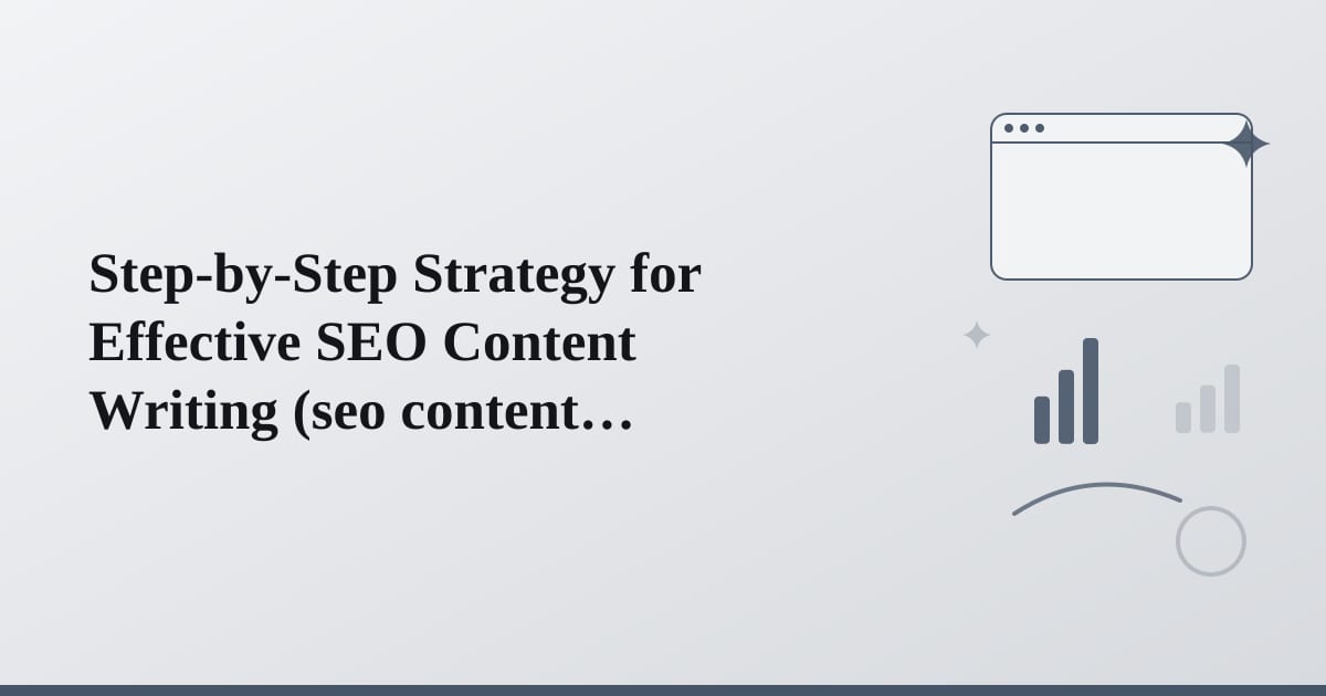 Editorial illustration for the section on step-by-step strategy for effective seo content writing
