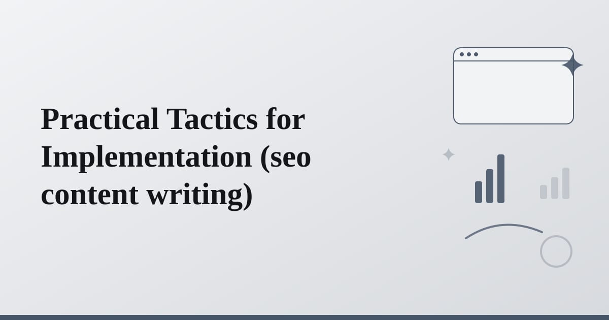 Editorial illustration for the section on practical tactics for implementation