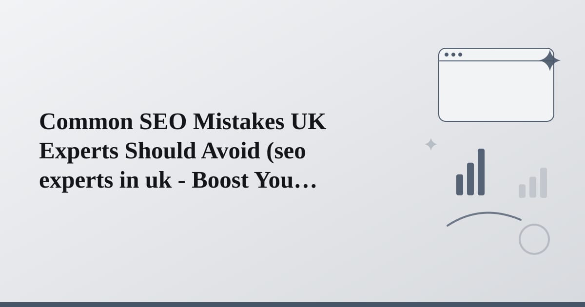Editorial illustration for the section on common seo mistakes uk experts should avoid