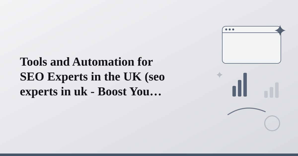 Editorial illustration for the section on tools and automation for seo experts in the uk