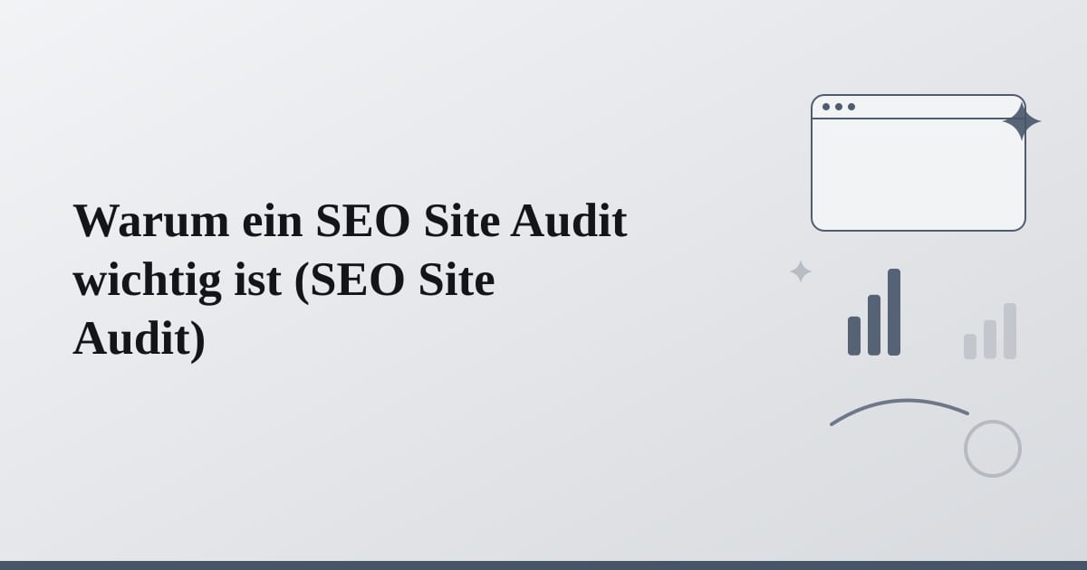 Editorial illustration for the section on warum ein seo site audit wichtig ist