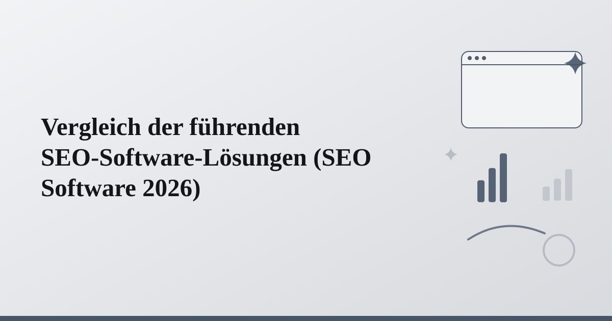 Editorial illustration for the section on vergleich der führenden seo-software-lösungen