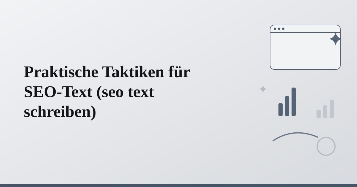 Editorial illustration for the section on praktische taktiken für seo-text
