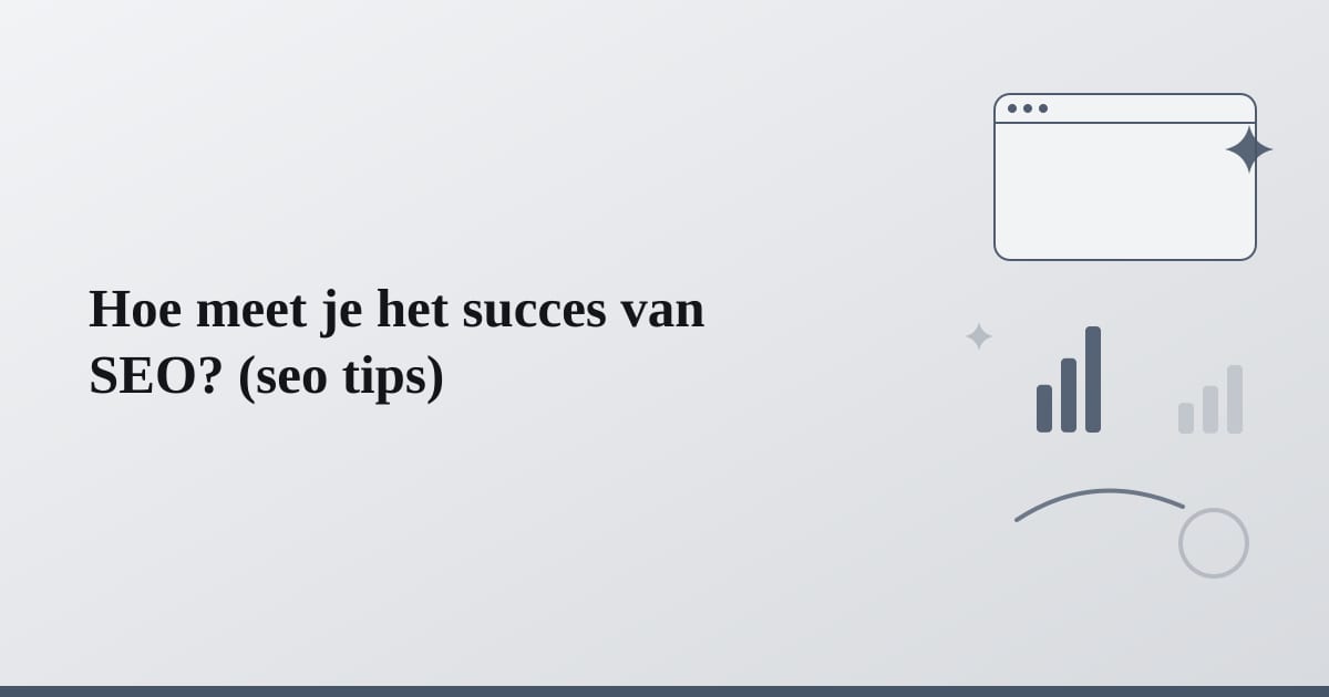 Editorial illustration for the section on hoe meet je het succes van seo