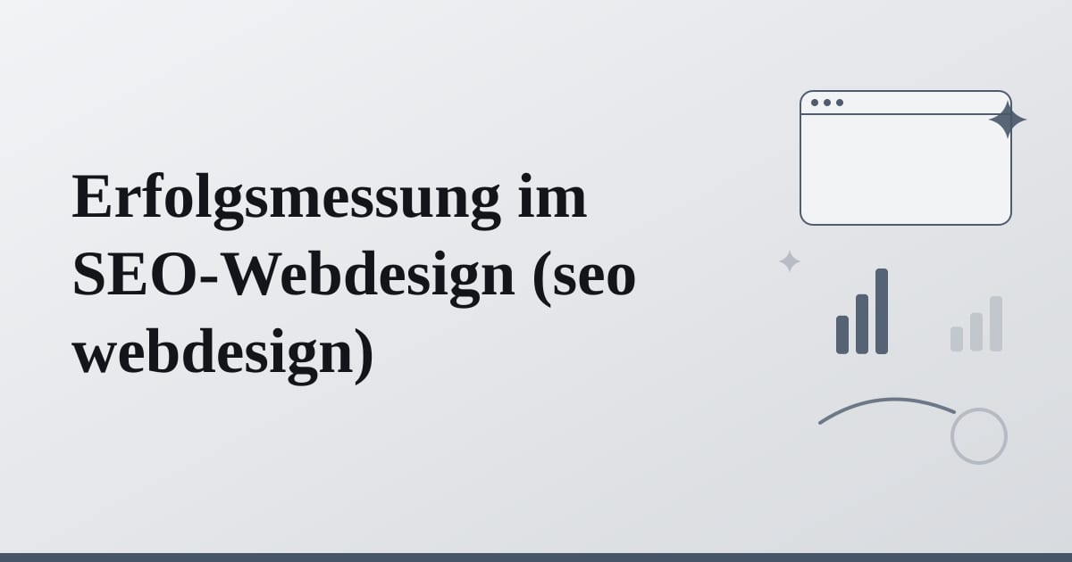 Editorial illustration for the section on erfolgsmessung im seo-webdesign