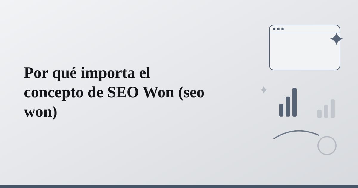 Editorial illustration for the section on por qué importa el concepto de seo won