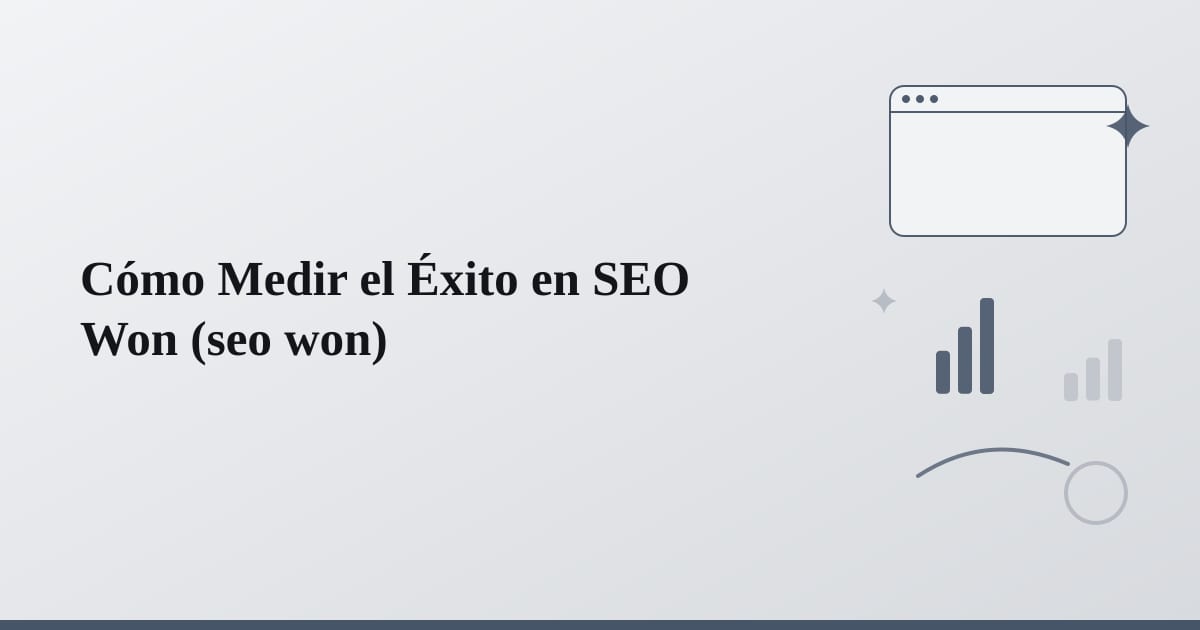 Editorial illustration for the section on cómo medir el éxito en seo won