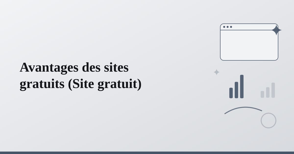 Editorial illustration for the section on avantages des sites gratuits