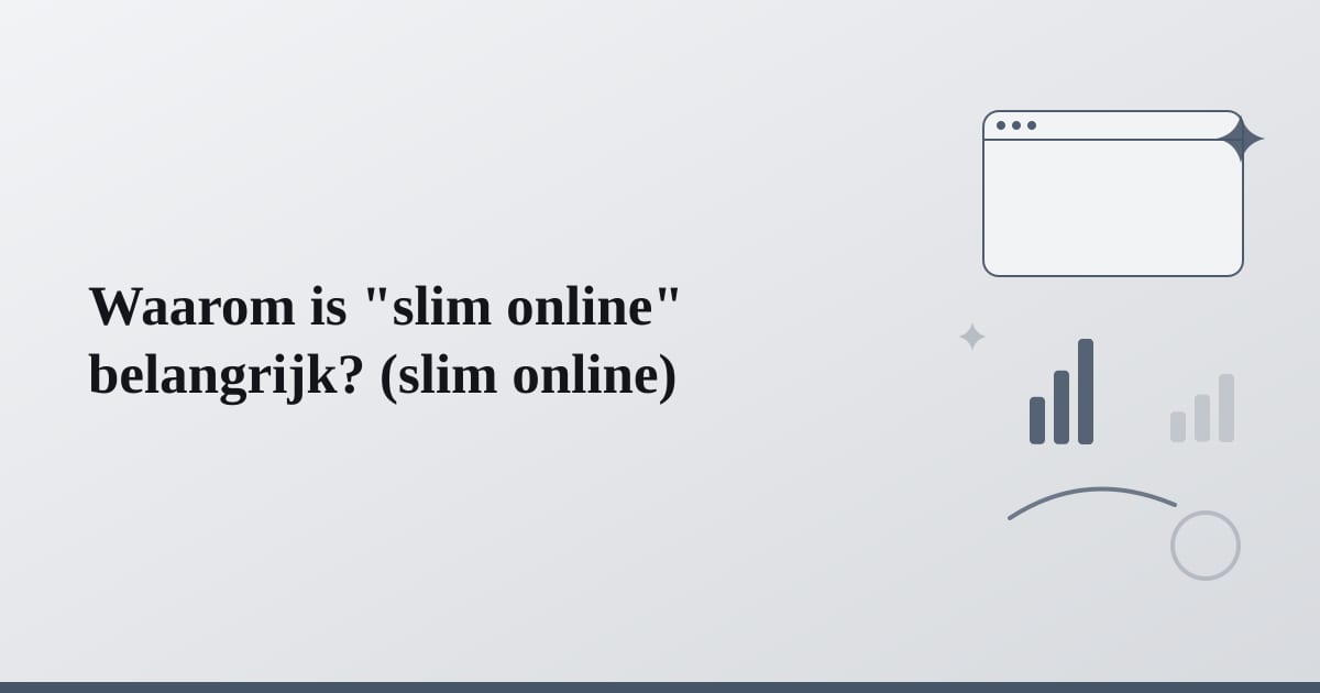 Editorial illustration for the section on waarom is slim online belangrijk