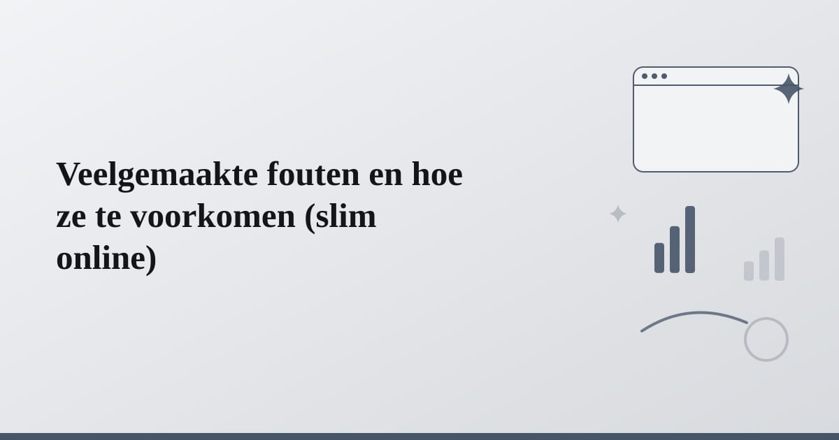 Editorial illustration for the section on veelgemaakte fouten en hoe ze te voorkomen
