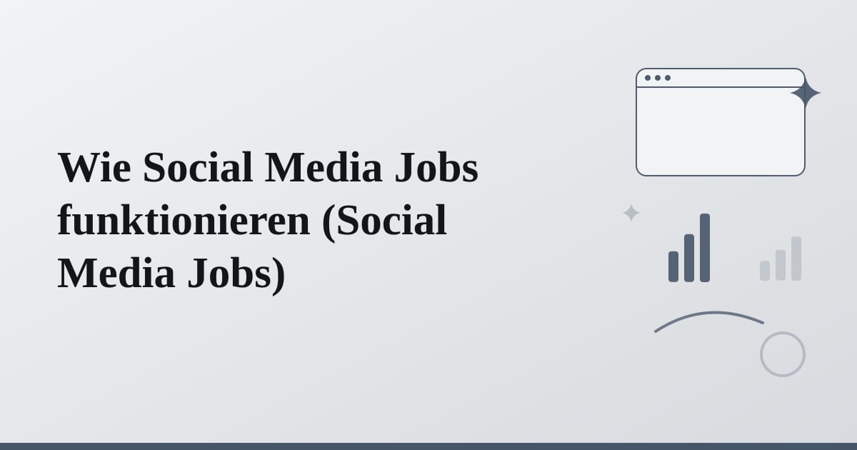 Editorial illustration for the section on wie social media jobs funktionieren
