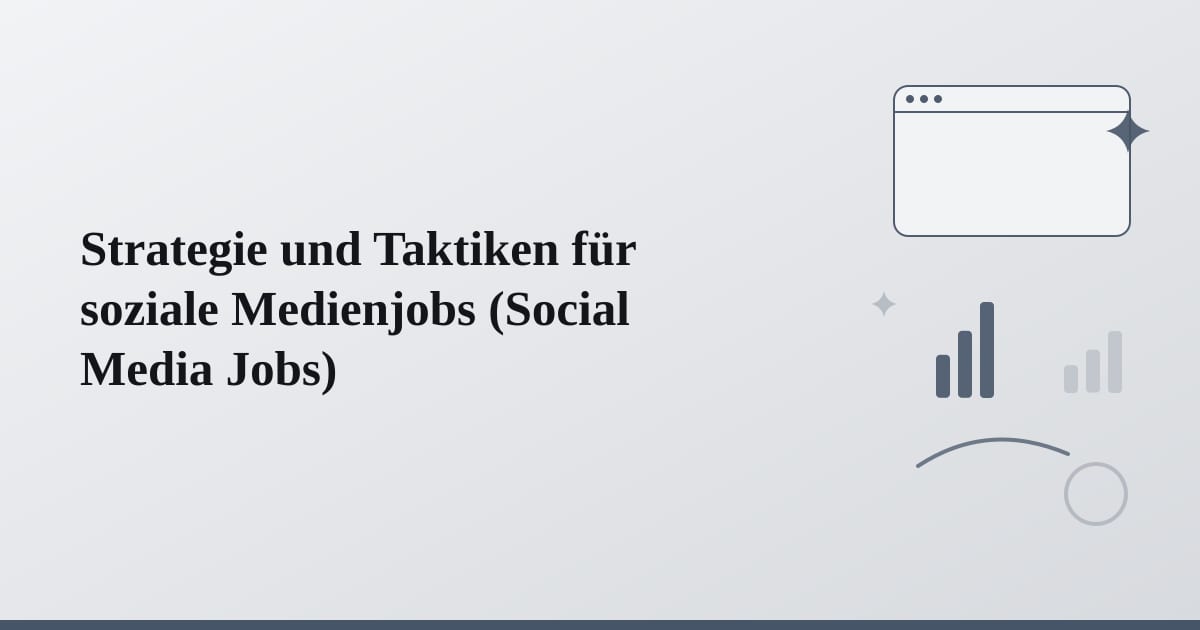 Editorial illustration for the section on strategie und taktiken für soziale medienjobs