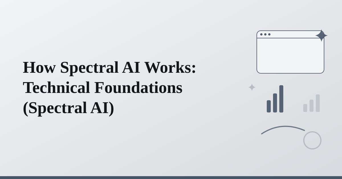 Editorial illustration for the section on how spectral ai works: technical foundations