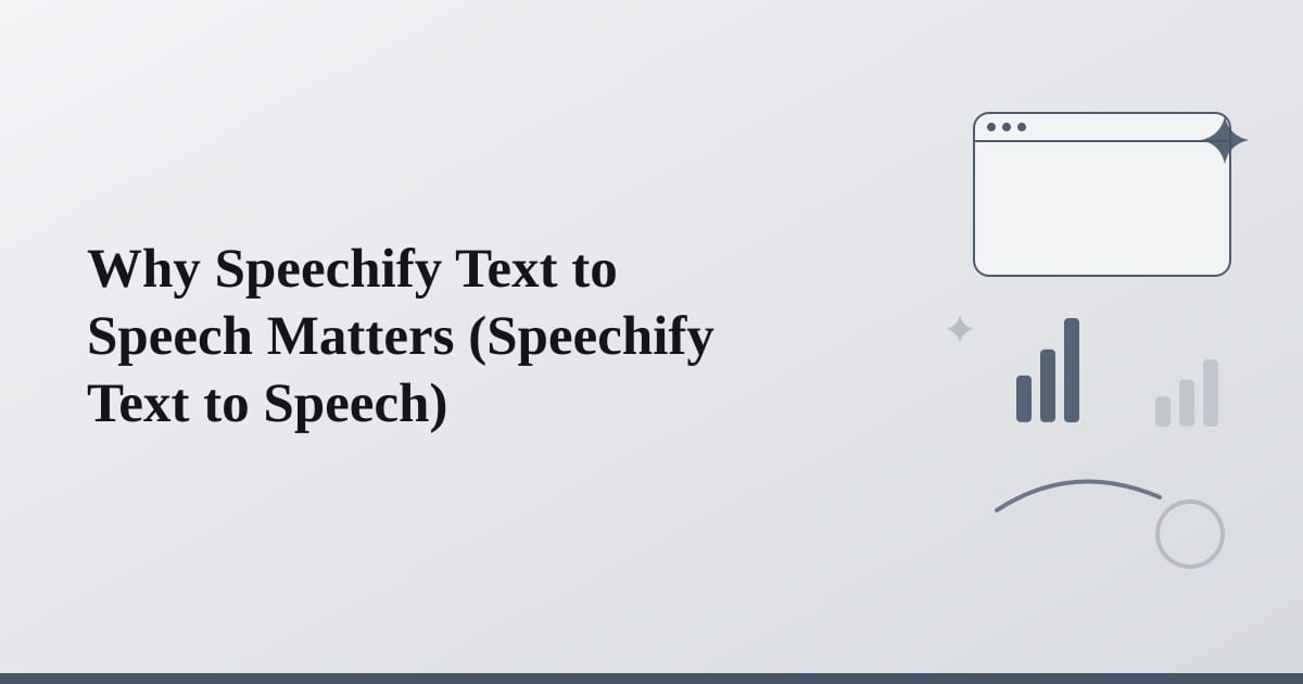Editorial illustration for the section on why speechify text to speech matters