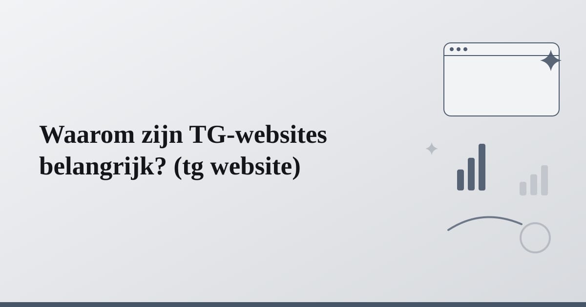 Editorial illustration for the section on waarom zijn tg-websites belangrijk